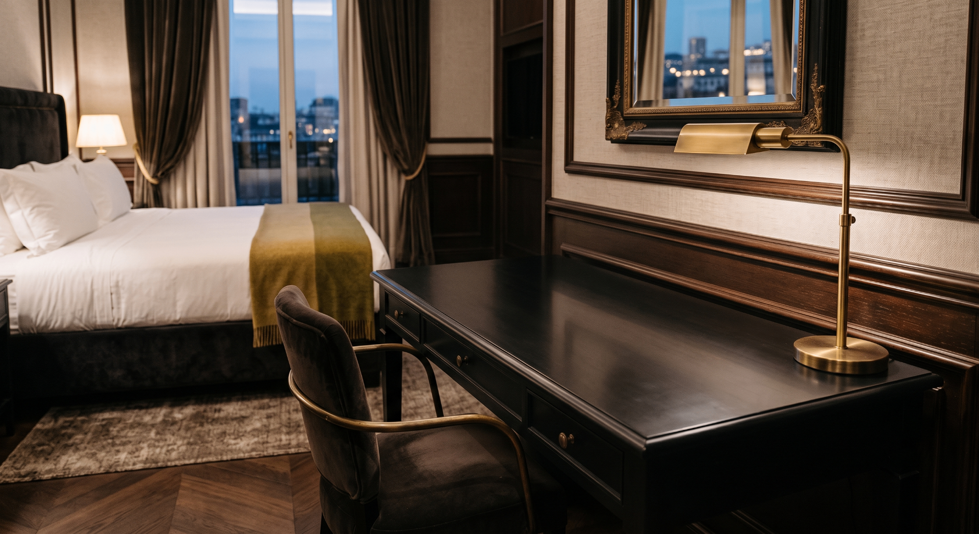 Wood desk restoration — after